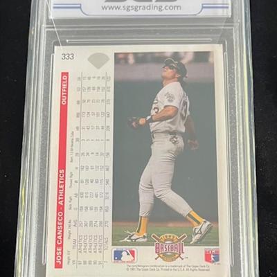 1992 Jose Conseco UP Autographed Card