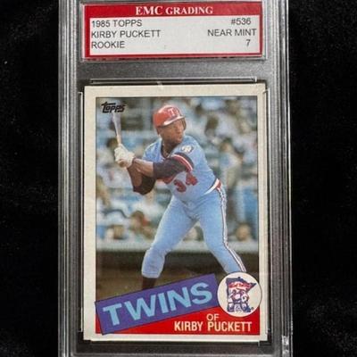 1995 Topps Kirbu Puckett Rookie Card Gr. NM 7