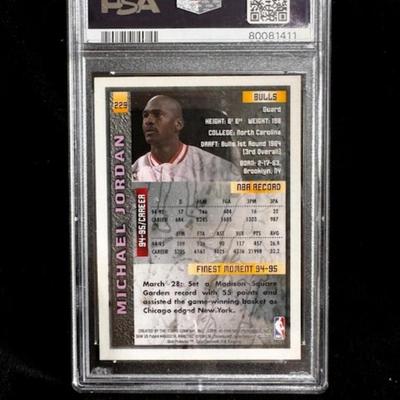 1995 Finest Michael Jordan Graded NM-MT 8