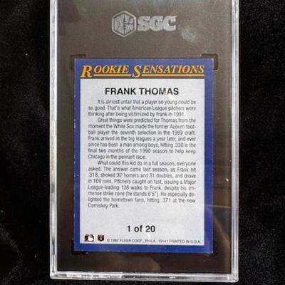 1992 Fleer Frank Thomas Rookie Sen. Card Gr.NM 7