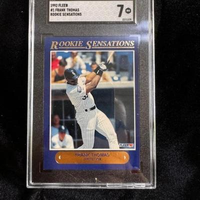 1992 Fleer Frank Thomas Rookie Sen. Card Gr.NM 7