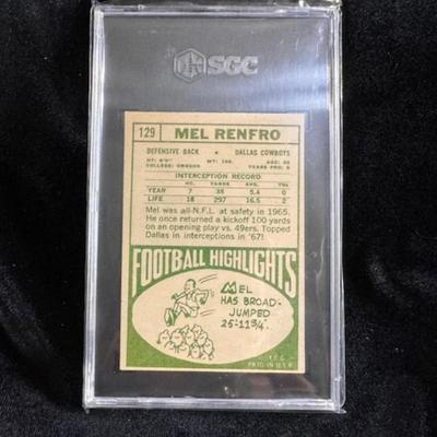 1968 Topps Mel Renfro #129 Graded NM MT+ 8.5