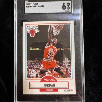 1990-91 Fleer Michael Jordan Card #26 NM 6
