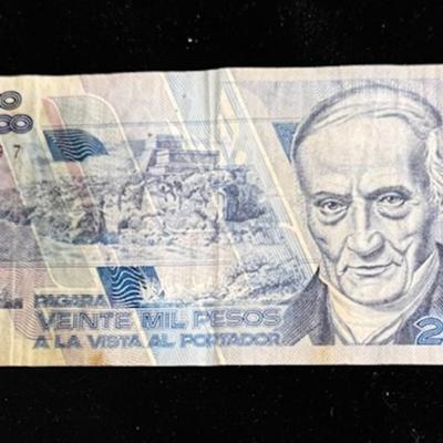 1989 Banco De Mexico Viente Mil Pesos 