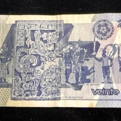 1989 Banco De Mexico Viente Mil Pesos 