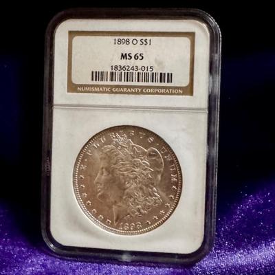1898-O Morgan Silver Dollar Graded MS 65