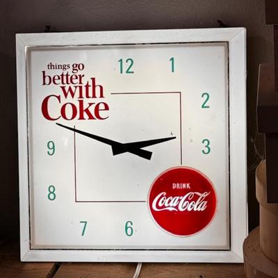 1960's Things go better with a Coke Clock 