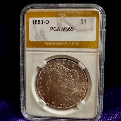 1883-O Morgan Silver Dollar MS 65