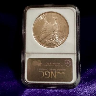 1924  Peace Dollar Graded MS 63