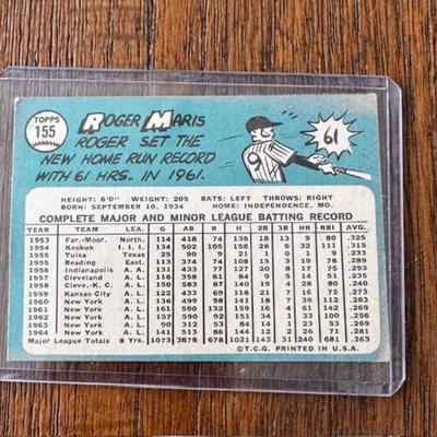 1965 Topps Roger Maris Card