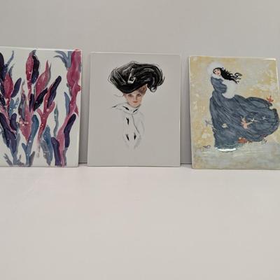 Hand Painted Art On Porcelain Tiles