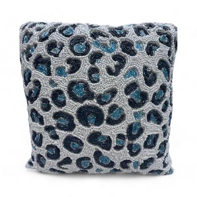 Chic Chinoiserie Motif Beaded Lumbar Decorative Pillows, A Pair