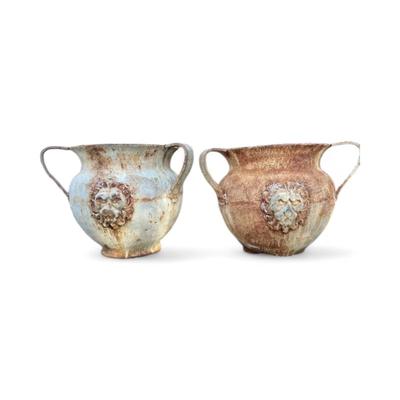 Large Italian Lion-Faced Urns with Three Handles - Vintage