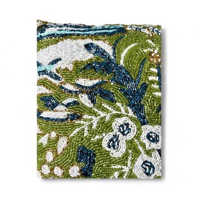 Chic Geometric Motif Beaded Decorative Accent Throw Pillow