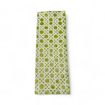 Fantastic Chinoiserie Trellis Motif Beaded Centerpiece Runner