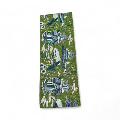 Fantastic Chinoiserie Motif Beaded Centerpiece Runner