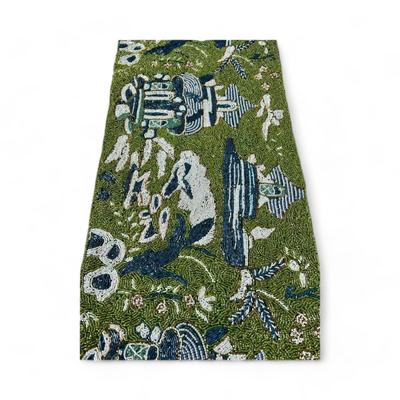 Fantastic Chinoiserie Motif Beaded Centerpiece Runner