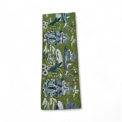 Fantastic Chinoiserie Motif Beaded Centerpiece Runner