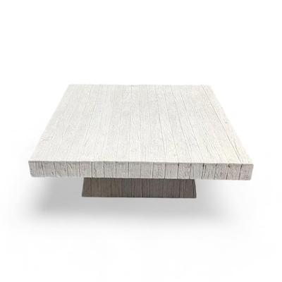Frontgate Faux Wood Outdoor Coffee Table, White