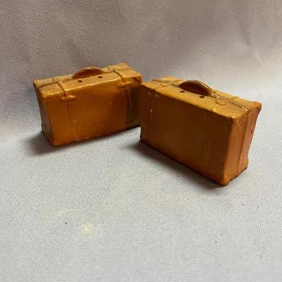 Suitcase salt & pepper shakers