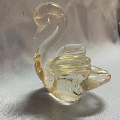 Vintage glass swan