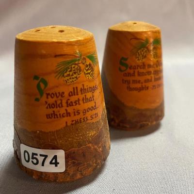 Wood salt & pepper shakers