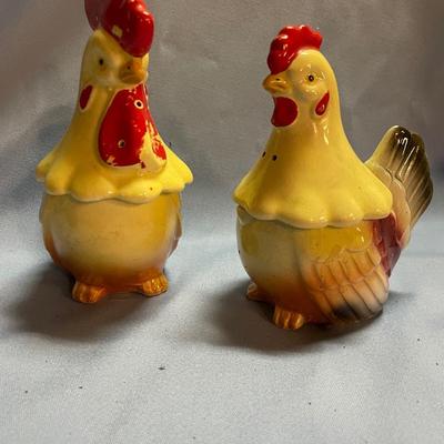 Rooster and chicken