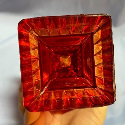 Red Jeannette wedding box candy dish