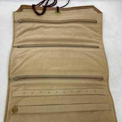 Faux Suede Jewelry Wallet