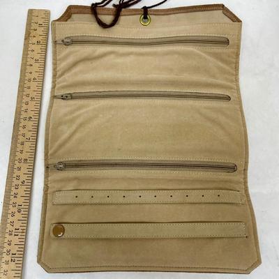 Faux Suede Jewelry Wallet