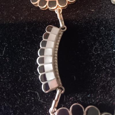 J D MASSIE NATIVE AMERICAN SUN GODS SET IN STERLING SILVER NECKLACE