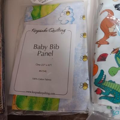 NEW FULL FLAT SHEET, FEATHERED THROW PILLOW AND 3 CRAFT KITS
