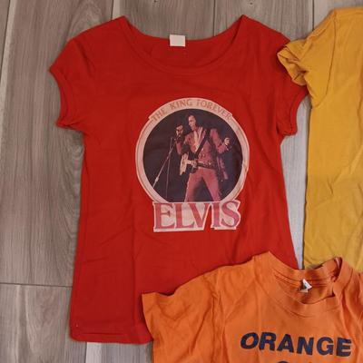 ELVIS, MORK & MINDY PLUS ORANGE CRUSH VINTAGE T-SHIRTS SIZE SMALL