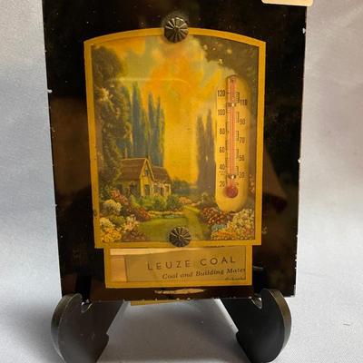 Leuze oil sign w/ thermometer