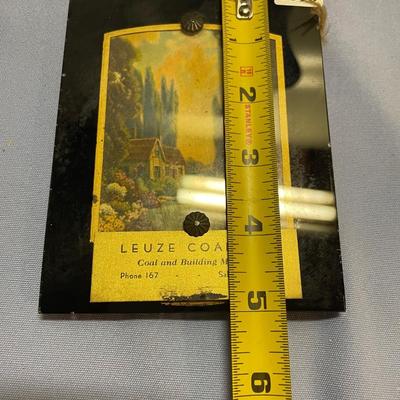 Leuze oil sign w/ thermometer