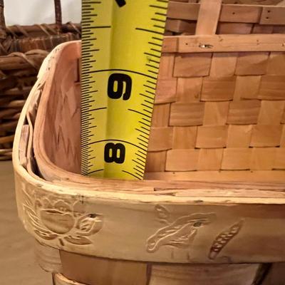 Lot of 13 Baskets - Longaberger, Vintage, Rustic