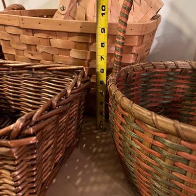 Lot of 13 Baskets - Longaberger, Vintage, Rustic