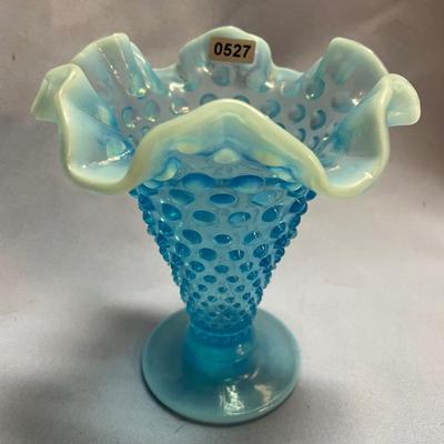 Fenton hobnail trumpet vase