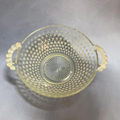 Anchor hocking opalescent moonstone covered candy dish