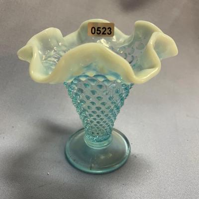 Fenton hobnail trumpet vase
