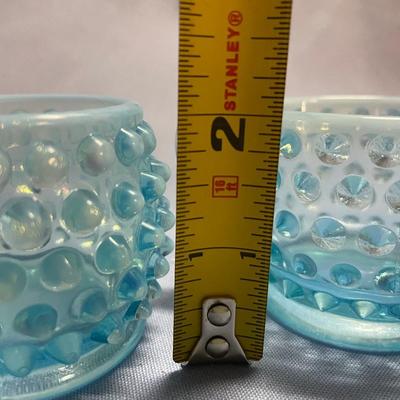 Fenton blue hobnail sugar & creamer