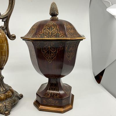 815 Galassi Italian Clock w/ Decorative Urn & Candlestick