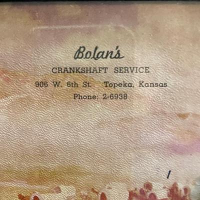 Bolan’s Topeka-1950’s calendar -