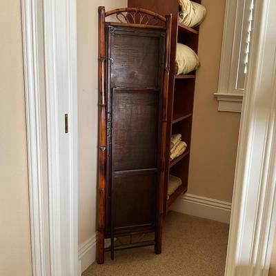 818 Rattan Standing Cheval Dressing Mirror