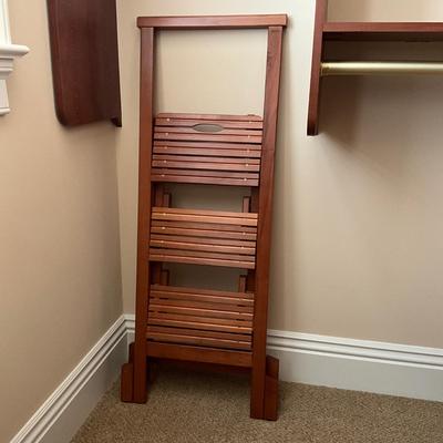 819 Wooden Collapsible 3-Step Ladder