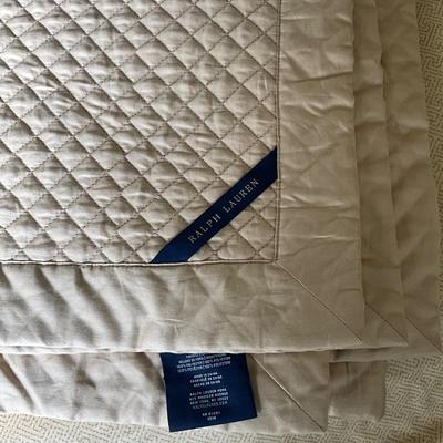 824 Ralph Lauren Yellow Quilted King Blanket