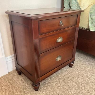 825 Pair of LANE Mahogany Nightstands