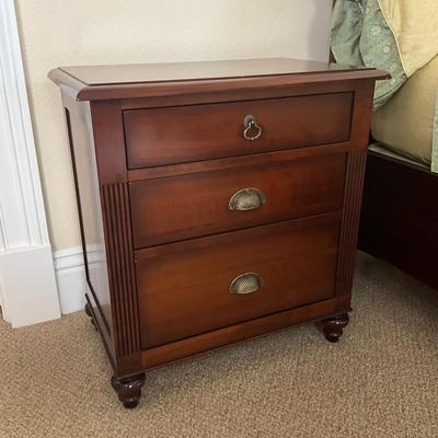 825 Pair of LANE Mahogany Nightstands