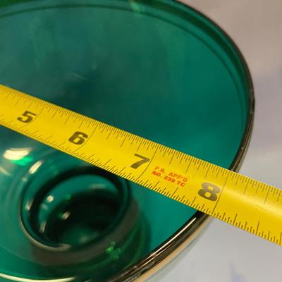 Emerald green bowl with gold details
