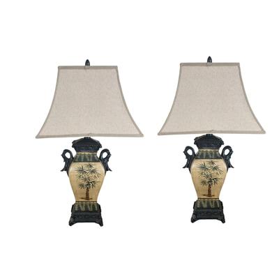 826 Pair of Palm Tree Style Lamps